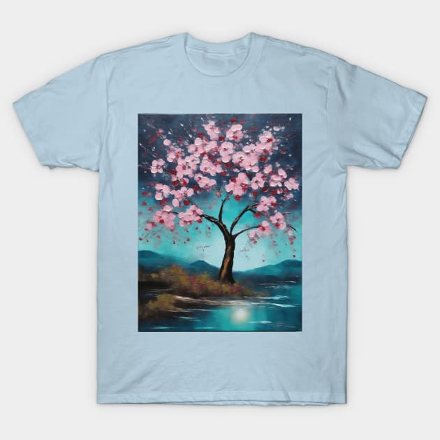 beautiful cherry tree T-Shirt by mouhamed22